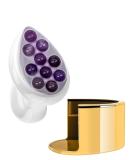 Face Roller & Gua Sha Tools - Jade Roller for Skin Care Face Lift & Puffy Eyes | Purple - Buy Online on GoSupps.com