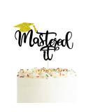 Master It Cake Topper Black Glitter Congrats Grad Cake Pick for 2024 Graduation Party Decoration - Buy Online on GoSupps.com
