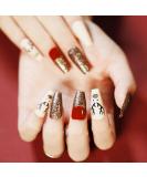 Brishow Coffin Christmas Artificial Nails - 24pcs Press On Long False Nails for Women & Girls - Buy Online on GoSupps.com