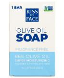 Kiss My Face Pure Olive Oil Bar Soap - Fragrance-Free 8 oz | Natural Moisturizing Soap for Sensitive Skin | International Shipping Available - Buy Online on GoSupps.com