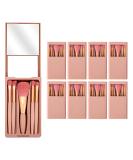8 Sets Travel Makeup Brush - Mini Bridesmaid Gift & Portable Brush Set for Weddings & Bachelorette Parties (Pink - Buy Online on GoSupps.com