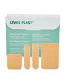 Box of 100 Lewis-Plast Premium Assorted Breathable Washproof Plasters - Medical Grade Waterproof Plaster for Fast Wound Healing - Buy Online on GoSupps.com
