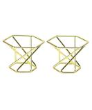 Lurrose Egg Powder Puff Display Stand - 2pcs Golden Makeup Blender Holder for Home & Travel - International Shipping Available - Buy Online on GoSupps.com