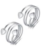 Cigmag 2PCS Lymphatic Drainage Copper Finger Thumbs, Adjustable 99% Pure Solid Silver Love - Magnetic Field Therapy with Gift Box - Buy Online on GoSupps.com