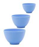 Buy Facial Mask Bowl and Accessories Set - 3 Blue Silicone Bowls - Perfect for Skincare & Spa at Home - Buy Online on GoSupps.com