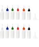 12 Pcs 0.5oz Precision Tip Applicator Bottles | 6 Color Needle Tip Glue Bottles for DIY Paper Quilling | Includes 2 Mini Funnels | Multicolor 15ML 0.5oz - Buy Online on GoSupps.com