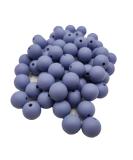 Brunnera Blue Silicone Round Beads 15mm - 50pcs | Sensory Silicone Pearl Beads for Mom Necklace DIY Jewelry Making - Buy Online on GoSupps.com