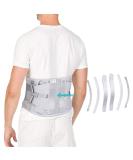 Buy Adjustable Lumbar Waist Support - Pain Relief Back Brace for Herniated Disc Sciatica & Scoliosis | Breathable Mesh Curved Aluminum Strips Size M (31-39 - Buy Online on GoSupps.com