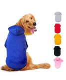 Ducomi 100% Cotton Hooded Dog Sweatshirt - Warm Monochrome Sweater for All Breeds - Sizes XS to 9XL (Blue 2XL) - Buy Online on GoSupps.com