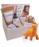 BUSHBABY Natural Vegan Mum and Baby Pamper Kit | Ethically Sourced Pregnancy Gifts | Shower Gift Hamper for New Moms | Maternity Pampering Bundle (Orange Diplodocus) - Buy Online on GoSupps.com