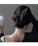 Metal Liquid Butterfly Hair Clip - Large Claw Clip for Thick Hair | Vintage Geometric Barrette for Women and Girls - Buy Online on GoSupps.com