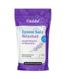 Epsom Salt Relaxing Bath with Natural Lavender Oil - 1000g Magnesium Sulfate for Full & Foot Baths - Stress Relief - Original Pharmacy Quality - Buy Online on GoSupps.com