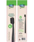 Black Handle Charcoal Toothbrush - Soft Bristles & Stylish Hot Stamping Logo | Eco-Friendly PLA Design | International Shipping Available - Buy Online on GoSupps.com