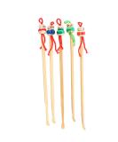 EXCEART 5Pcs Bamboo Ear Cleaning Spoon Chinese Doll Head Earwax Remover Tool - Natural Wood - Buy Online on GoSupps.com