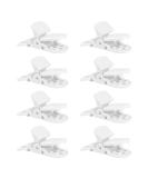 SWYSGS 8 Piece Pacifier Clips Set | White Baby Dummy Clip Chains & Bib Clips for International Shipping - Buy Online on GoSupps.com