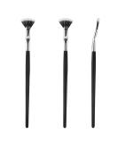 3PCS Folding Angle Scalloped Lash Brush Set - Fan Brush & Eyelash Comb for Perfect Lashes | Ideal Makeup Tool for Clump-Free Eyelash Separation - Buy Online on GoSupps.com