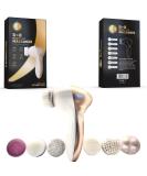 Premium 7-in-1 Facial Cleansing Brush - Gold Edition Exfoliating & Deep Cleanser for All Skin Types | Perfect Gift for Acne Care - Buy Online on GoSupps.com