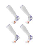 Unisex 20-30 mmHg Compression Socks (2 Pair) for Cycling Running Support - XXL White - Buy Online on GoSupps.com
