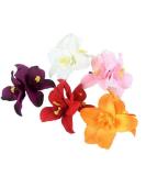5 Pieces Women's Big Double Chiffon Orchid Hair Clips - Artificial Tropical Flower Pins | Hawaii Hibiscus & Plumeria Hair Accessories - Buy Online on GoSupps.com