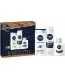 Nivea Men Smooth Shower & Shave Kit - 3 in 1 Shower Gel, Shaving Foam, Post Shave Balm - Buy Online on GoSupps.com