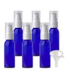 ZEOABSY 6 Pieces 30 ml Blue Lotion Bottles with WhiteÂ Pump 30ml Empty PET Plastic Lotion Pump Bottle Cosmetic Gel Travel Container for Cosmetic Make up Cleaning + 1 x Funnel Blue 30ml - Buy Online on GoSupps.com