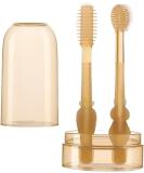 JJLFresheners Baby Toothbrush Set - 360 Silicone Dental Care for Infants (6-12 Months) | Carrot Tongue Brush & Bath Toys - Buy Online on GoSupps.com