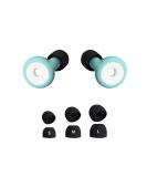 Super Soft Reusable Flexible Ear Plugs for Sleeping - 28dB Noise Cancelling - Ideal for Work, Study, Swimming, Motorcycle - Includes 6 Silicone Ear Tips - Blue/Black - Buy Online on GoSupps.com
