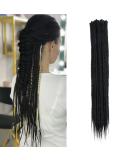 DSoar 20 inches 20 strands/Pack synthetic dreadlocks extensions thin 0.6cm crocheted braided hair soft dreads one-sided dreadlocks reggae hip-hop hippie style black 20inch-a color 1# - Buy Online on GoSupps.com