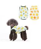 Buy 2-Piece Breathable Dog Shirts | Summer Pet Clothing with Fruit Patterns for Small & Medium Dogs & Cats - Buy Online on GoSupps.com