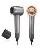 High Speed Nano-Plasma Hair Dryer 1500W - Compact Low Noise 110 000 RPM Motor - Portable Blow Dryer with 3 Temps & Speeds - Perfect for Home Salon & Gifts - Silver - Buy Online on GoSupps.com