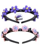 2 Pack Cute Double Braided Headbands with Clips for Girls | Cartoon Twist Plait Hairbands | Princess Hairstyle Accessories - Buy Online on GoSupps.com