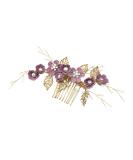 Stunning Purple Rhinestone Wedding Hair Comb - Crystal Bridal Headpiece & Accessories - Buy Online on GoSupps.com