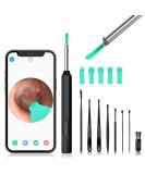 Fouvin WiFi 1080p HD Ear Cleaner - Ear Wax Removal Otoscope with 6 Earlocks IP67 Waterproof for iPhone iPad & Android - Black - Buy Online on GoSupps.com
