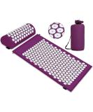 Buy Acupressure Set & Pillows - Soothing Relaxation & Pain Relief for Back Neck & Stress Perfect for Home Office & Travel - Purple & White - Buy Online on GoSupps.com