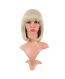 MapofBeauty 12 inch/30cm Natural Female Short Straight Hair BOB Wig (White Gold) - Buy Online on GoSupps.com