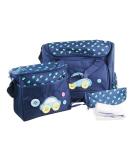 Accessotech 4 Piece Cute Embroidery Mummy Baby Nappy Changing Bags Set with Changing Mat and Bottle Bag - Buy Online on GoSupps.com