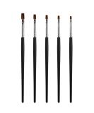 Buy Sularpek 5-Piece Nail Brush Set - UV Gel & Acrylic Nail Art Brushes for Home Nail Design | International Shipping - Buy Online on GoSupps.com