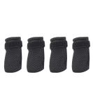 Hemoblo Cat Claw Covers - Breathable Mesh Scratch Protection 4 Pcs - Black Paw Caps for Fur Care & Bathing (10x9x0.5cm) - Buy Online on GoSupps.com