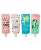 Lurrose 4-Pack Refillable Squeeze Pouch - Travel Size 100ml Cosmetic Containers for Shampoo & Shower Gel - Ideal for International Shipping - Buy Online on GoSupps.com