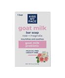 Kiss My Face Goat Milk Bar Soap - Rose + Magnolia - Probiotic Goat Milk Soap Bar - Cruelty Free and Palm Oil Free (Rose + Magnolia  Pack of 1) - Buy Online on GoSupps.com