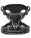 Heele No-Pull Dog Harness for Small Dogs | Soft Breathable Adjustable Reflective | XS Black - Anti-Pull with Padded Handle - Buy Online on GoSupps.com