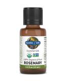 Garden of Life Essential Oil, Rosemary 15 ml, 100% USDA Organic & Pure, Undiluted & Non-GMO - for Diffuser, Aromatherapy, Meditation - Energizing, Stimulating, Refreshing, Clarifying, 0.5 Fl Oz - Buy Online on GoSupps.com