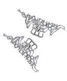 2 Pcs Large Metal Hair Claw Clips - Personality Nonslip Silver Hair Clamps  Perfect Jaw Hair Clamps For Women And Thinner-Thick Hair Styling-Strong Hold Hair-Fashion Hair Accessories - Buy Online on GoSupps.com