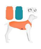 Kickred 2 Pack Dog Cooling Shirts - Ultra-Light Breathable Ice Vests for Medium Dogs | Instant Cooling Pet Clothes in Peacock Blue & Orange Red - Buy Online on GoSupps.com