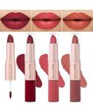 3Pcs Wine Red Mauve Nude Pink Matte Lipstick Set for Women - Long Lasting & Vegan Formula - Waterproof & Smudge Proof - Buy Online on GoSupps.com