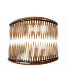 2 Pack of Large Tort Brown 12cm Plain French Side Hair Combs Slides Grips Clips Hair Accessories for Women Girls by Glitz4Girlz - Buy Online on GoSupps.com