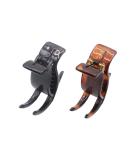 Parcelona French 3 Teeth Tortoise Shell and Black Fish Style Ponytail Holder Set of 2 | Strong Grip Jaw Clip Clamps - Buy Online on GoSupps.com