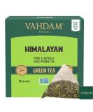 Vahdam green tea leaves from Himalaya - 15 tea tea bags |100% natural green tea |Brews called or iced tea Himalayan green tea 15 pieces (1 Pack) - Buy Online on GoSupps.com