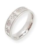 Heart Dog Paw & Cat Paw Ring for Women - 6mm Wide Rounded Inside | International Shipping - Buy Online on GoSupps.com
