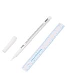 Microblading White Marker Pen Set with Ruler - 2PCS | Permanent Makeup Eyebrow Positioning Tools - Buy Online on GoSupps.com